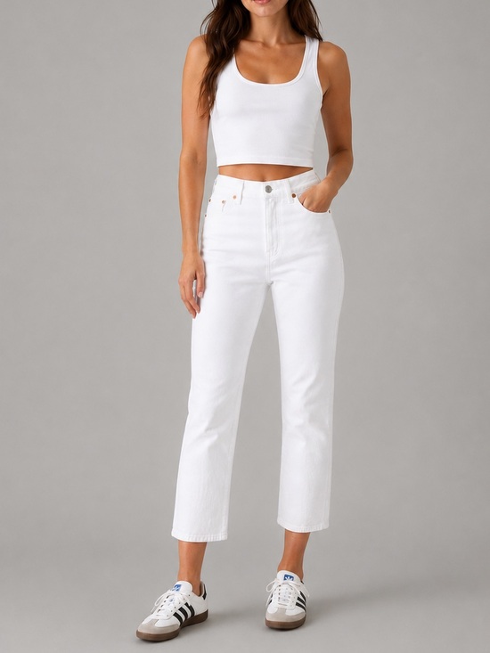 Levi's Denim - Levi’s 501 Cropped White Jeans Women’s Size 31 High Rise Straight Leg NWT